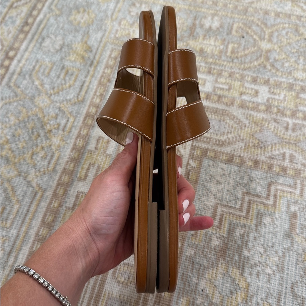 French Sole Cognac Sandals - Picture 5 of 5